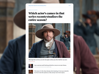 Which actor’s cameo in that series recontextualizes the entire season